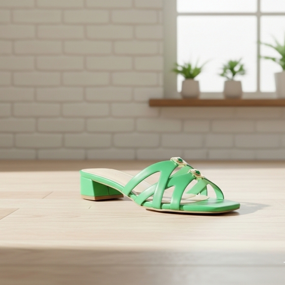 KAYLEEN By Los Angeles Shoes - KAYLEEN By Los Angeles Vibrant Green Sandals